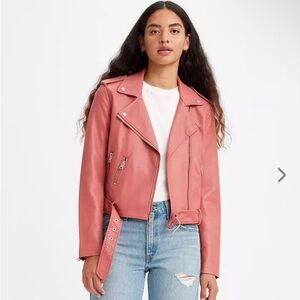 Levis Belted Faux Leather Moto Jacket